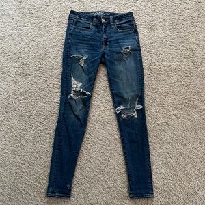 Dark wash ripped American Eagle jeans Size 2